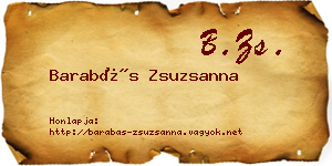 Barabás Zsuzsanna névjegykártya