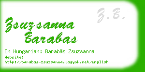 zsuzsanna barabas business card
